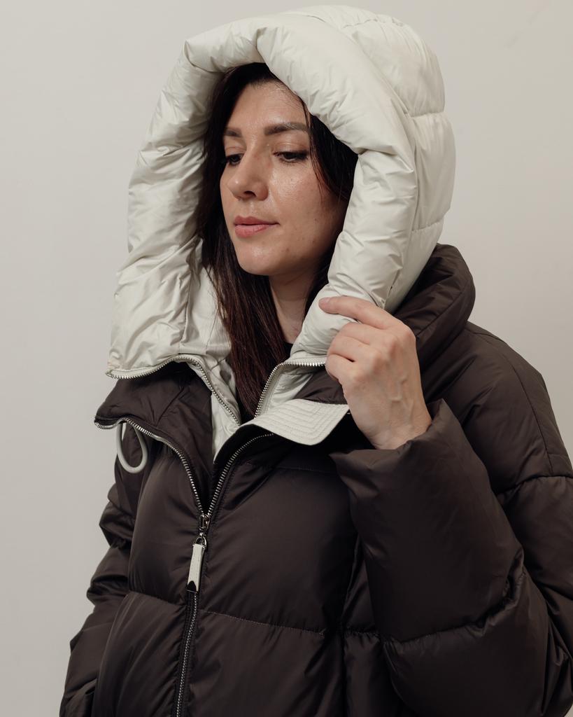 Куртка Clasna 253004 S коричнево-молочная