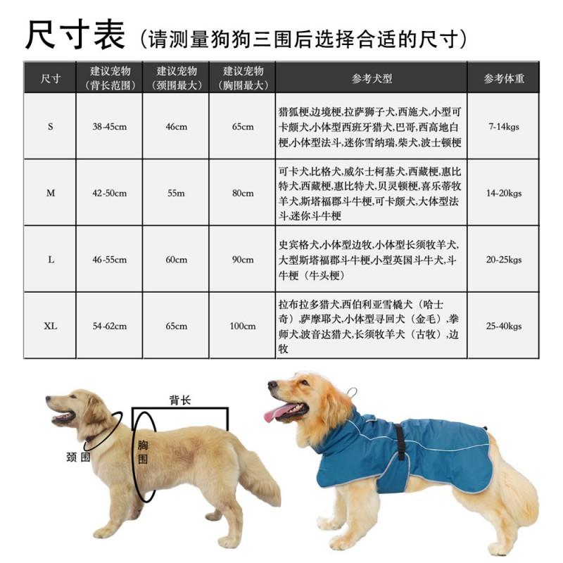 Waterproof Windproof Dog Coat Winter Fall Adjustable Back Length All Breeds