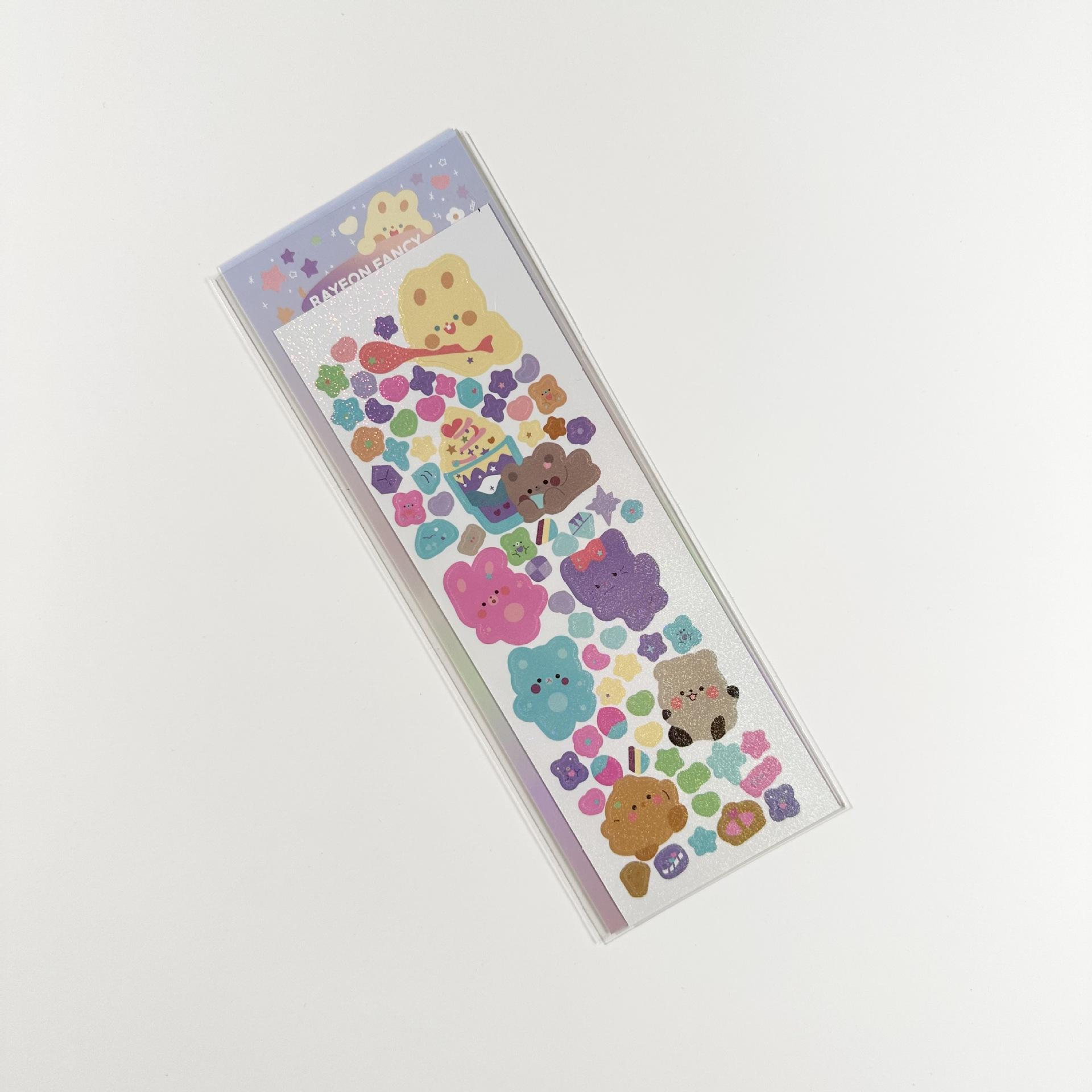 Милый кролик Guca наклейки в корейских популярных моделях лазерные наклейки мультфильмы — фото 7