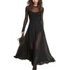Cross-Border Amazon Fashion Elegant Dress for Women 2025 Autumn and Winter European and American Style Elegant Spliced Long-Sleeve Mermaid Dress