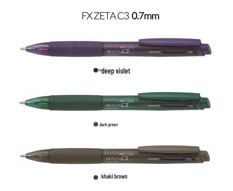 Monami Trio Color Gel Ballpoint Pen - 0.38/0.5/0.7mm