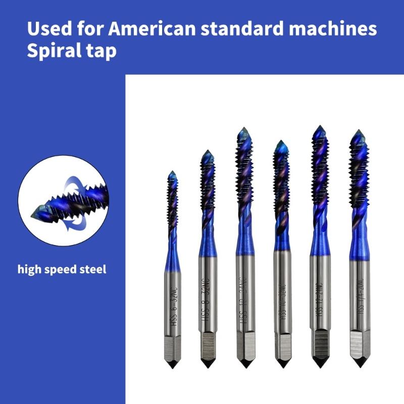 6Pcs Heavy Duty Twist Drill Bit Set Serrated Grooving Cutting Tap Spirals Wood Metal Hole Drill Bit Tool Replacement