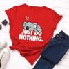 Einfach nichts tun Koala-Print Damen T-Shirt Kurzarm O-Ausschnitt Locker Damen T-Shirt Damen T-Shirt Oberteile Kleidung Camisetas Mujer