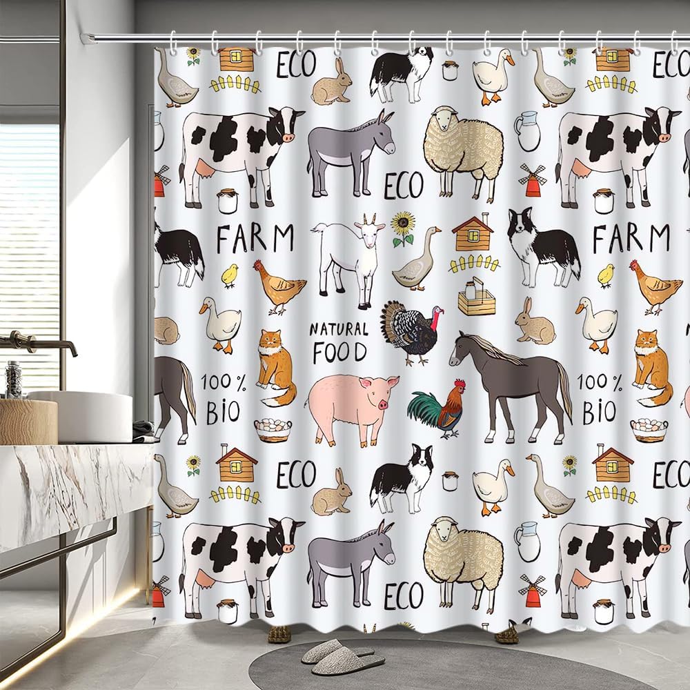 Dog Shower Curtain Cartoon Funny Dog Shower Curtain for Bathroom Cute cute pet Shower Curtain Different Kinds Loyal Pet Bathtub