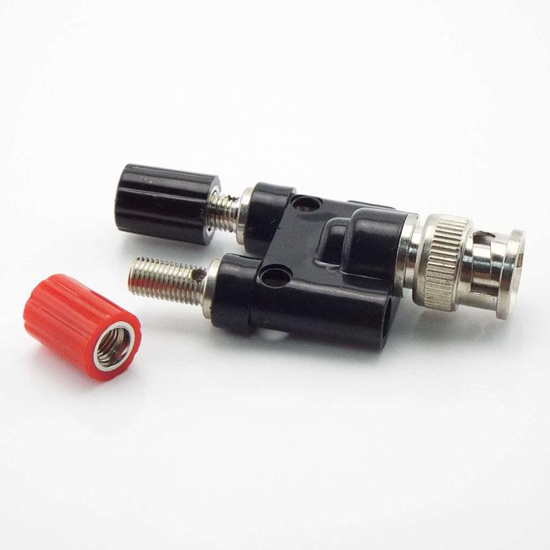 BNC Male Female To Dual 4mm Banana Jack Coaxial  Binding Post Cable Video Socket Connector for CCTV Electronic Aviation