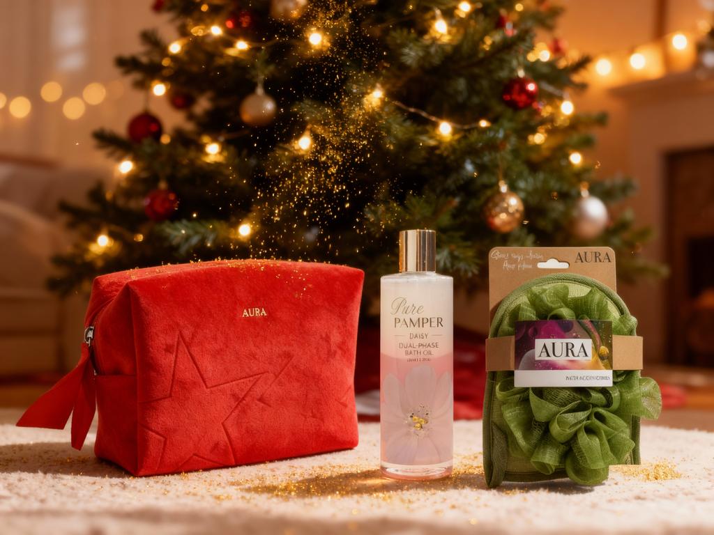 All Aura Bath Set with Velvet Cosmetic Bag