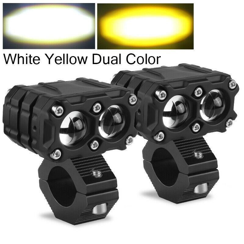 2pcs 3 inch LED Work Light Bar Yellow White Spot Pods 9D Lens Driving Offroad Fog Lamp Car Accessories