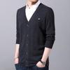 Hengyuanxiang Men's V-Neck Wool Blend Knit Cardigan