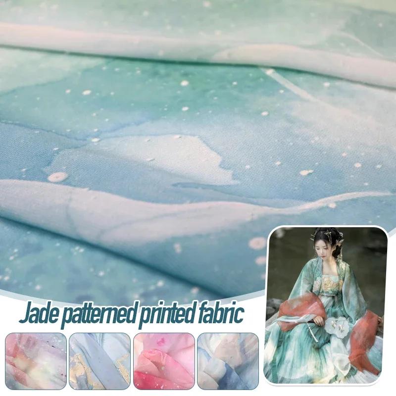 Chiffon Tulle Fabric Chinese Style Gradient Designer Fabric DIY Sewing Hanfu Dress Skirt Shirt Ancient Costume Decor Crafts