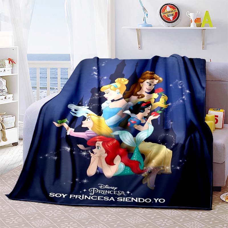 This exquisite 3D princess cartoon flannel blanket is suitable for beds, bedrooms, sofas, picnics, and can also be used as an ou