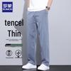 ROMON Men's Summer Thin Straight-Leg Casual Pants