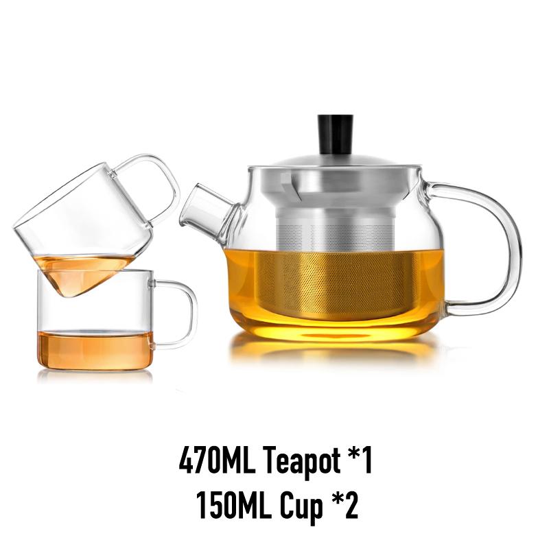 SAMADOYO-Heat-Resistant Glass Teapot, Teapot, Tea Water Separation and Filtration, Household Large Capacity Tea Maker