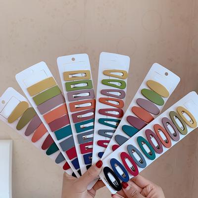 10 Pièces Pince à Cheveux Style Coréen Accessoire Cheveux Acrylique Filles Pince à Pression Barrettes pour Port Quotidien