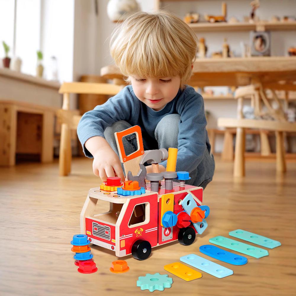 Wooden Toy Tool Set for Kids: Disassembly, Assembly, and Repair Play