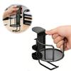 2 in 1 Clamp On Anti-Spill Cup Holder with Headphone Hanger Water Bottle Stand Easy To Install for Coffee Mups Bottles