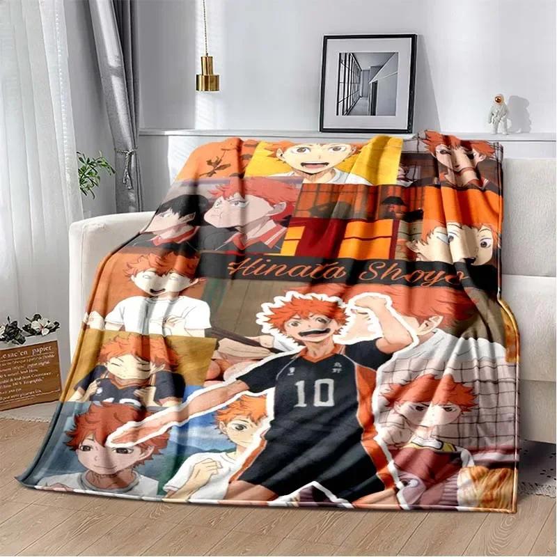 Anime Haikyuu Cartoon Volleyball Blanket Flannel Soft Throw Blanket for Home Bedroom Bed Sofa Picnic Travel Office Throw Blanket