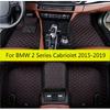 For BMW 2 Series Cabriolet 2018 2017 2016 2015 Car Floor Mats Auto Leather Carpet Pads Vehicle Full Set Foot Matts Rugs