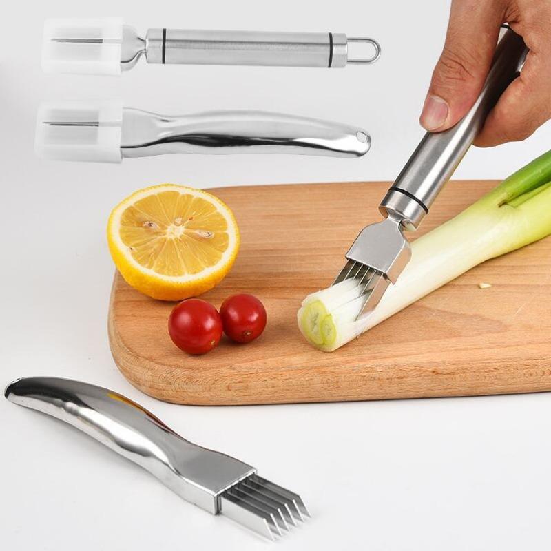 Stainless Steel Scallion Slicer Multi-functional Knife Scallion Slicer Kitchen Scallion Slicer Commercial Scallion Fine Wire Tool