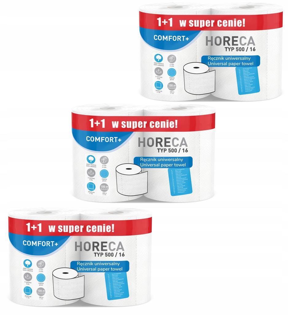 2R Horeca Comfort+ Paper Towel Type 500/16 100M 2W (1+1) - 6 Rolls