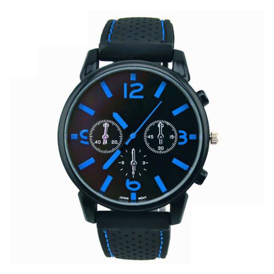 Quartz Watch Portable Adjustable Male Breathable Hollow Holes Sports Watch for Outdoor