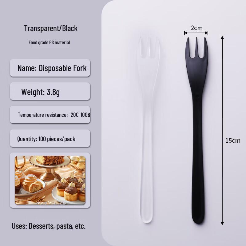 Disposable Plastic Fruit & Cake Forks