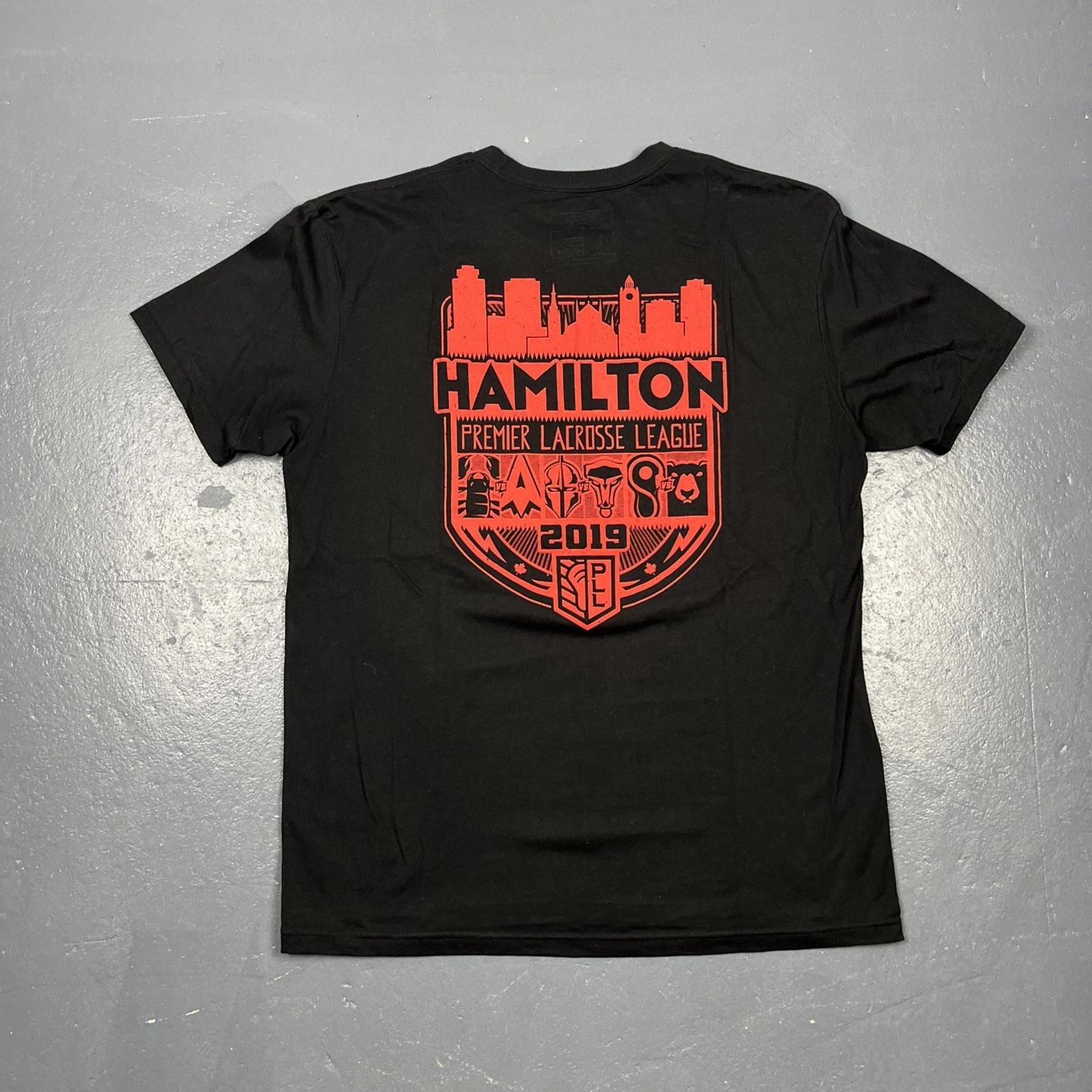 2019 PLL Inaugural Season Hamilton, Ontario Tshirt Black Lrg Dbl Sided Lacrosse 3XL
