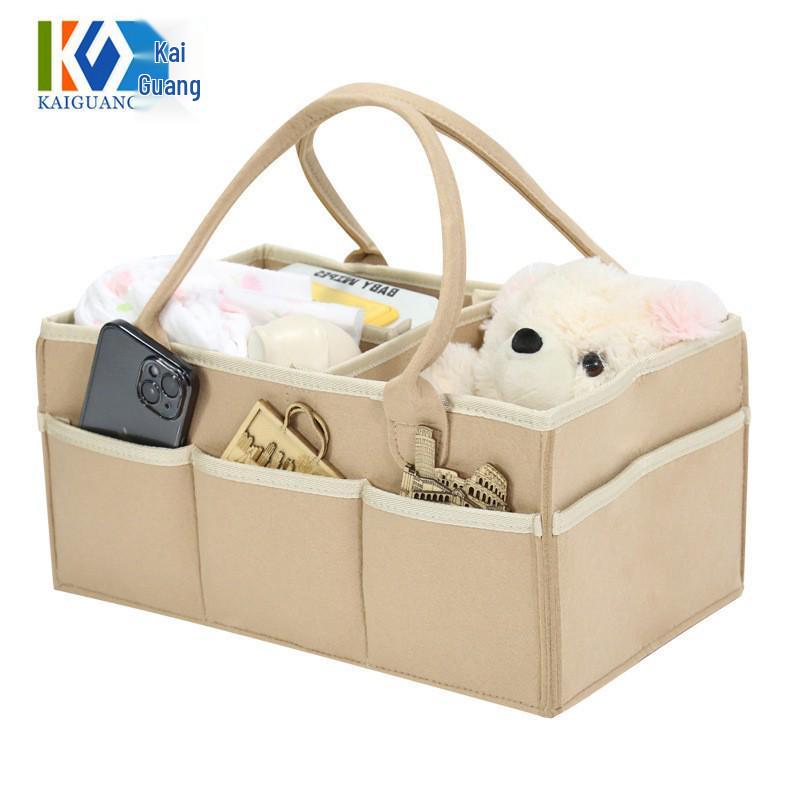 Kaiguang Felt Fabric Diaper Storage Basket for Moms