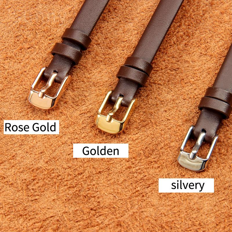 8mm Řemínek na hodinky z pravé kůže pro Fossil ES3060 ES3565 ES2830 3077 3262 3060 4176 4119 Měkký hovězí dámský malý pásek náramek