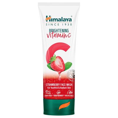 Brightening Vitamin C Strawberry Face Wash 100ml | Gentle Facial Cleanser For Radiant Skin & Dullness Removal | Hydrating Daily Skincare