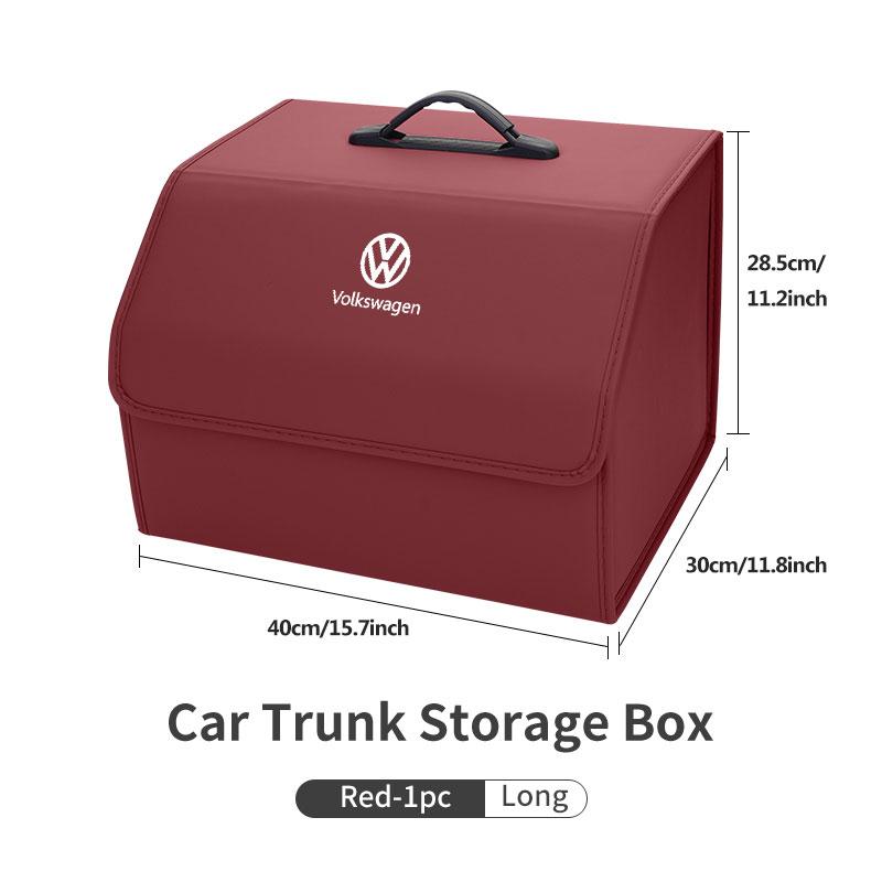 For Volkswagen VW Car Trunk Storage Box Leather Large AS22 Capacity Foldable Organizer Polo Jetta Sagitar Magotan Passat B5 B6 B7 CC