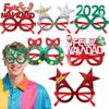 2026 Christmas Eyewear For Costumes Adults Kids Reusable Party Props Foldable Frame Costume Glasses