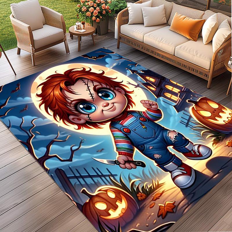 Bride of Chucky Print Rug, Washable Floor Carpet, For Entryway Dorm Laundry Room Office Study, Home Decor Birthday Christmas Gift