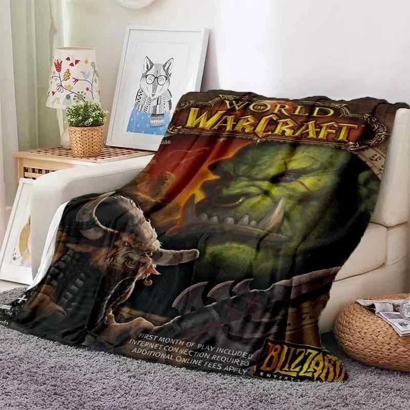 World of Warcraft Art Blanket Flannel Blanket A World of Magic and Limitless Adventure Soft Comfortable Home Travel Blanket