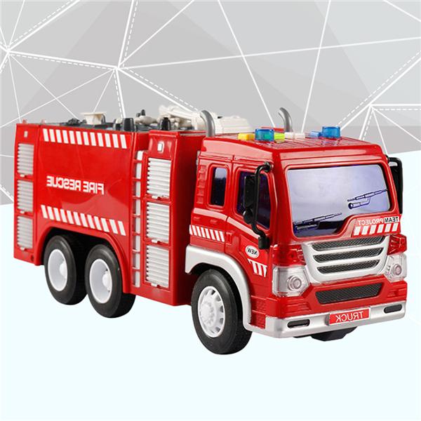 1pc Baby Fire Sprinkler Truck Model Educational Telling A Story Truck Engineering Mold Toy for Kids