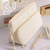 Zipper Ladder Pencil Case Double-layer Stationery Bag Simple Pencil Case Kawaii Pencil Bag  Kids