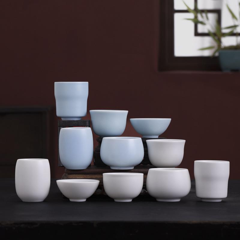 Advanced sense Ru kiln master cup can be raised, hand-made tea tasting cup Jianzhan personal special single cup teacup gift