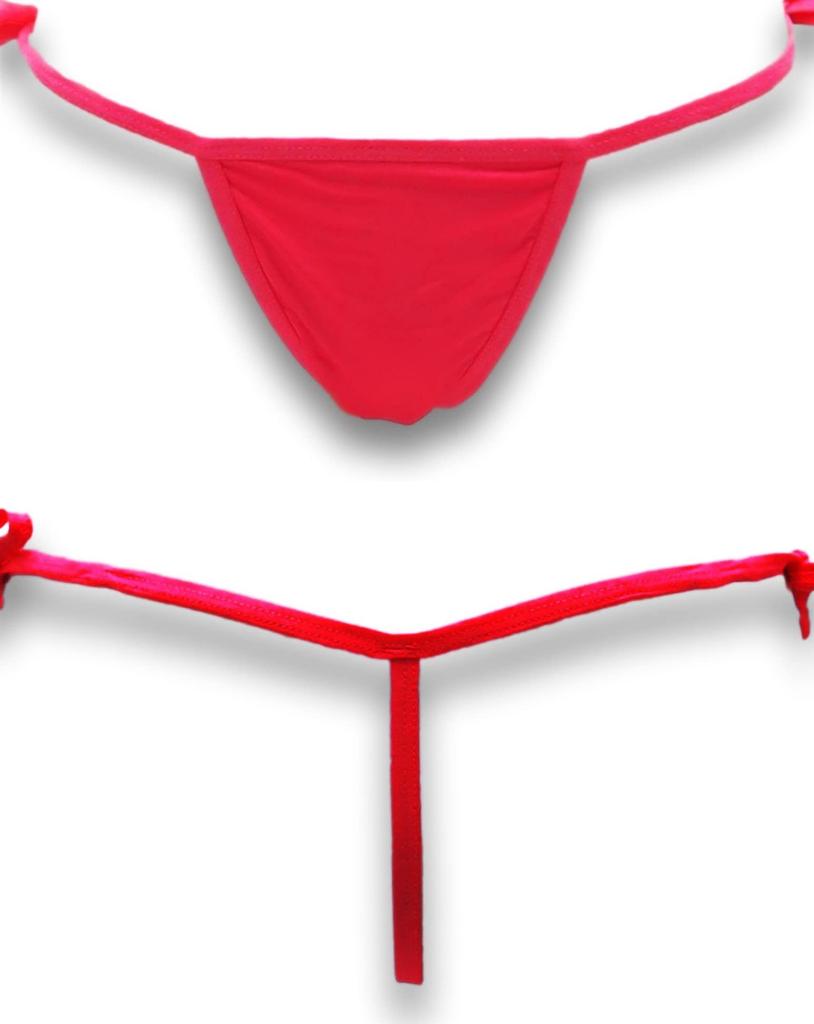 Remote Rotor Pocket Shorts Jumping Pants String Panties Micro Bikini T57R Red F [Cat Select] T-Back