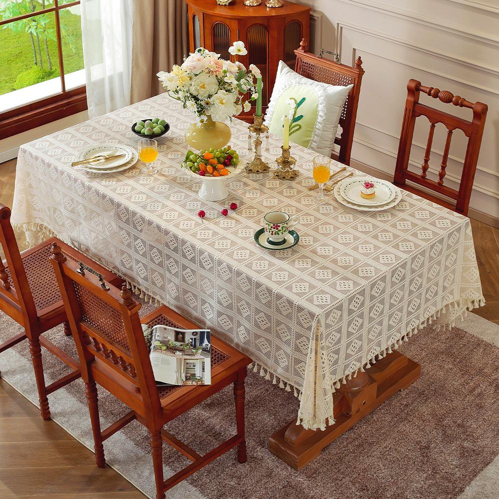 French Atmosphere Rectangle Coffee Table Cover Tablecloth Factory Direct Retail Home Furnishing Fabric Plant Totem