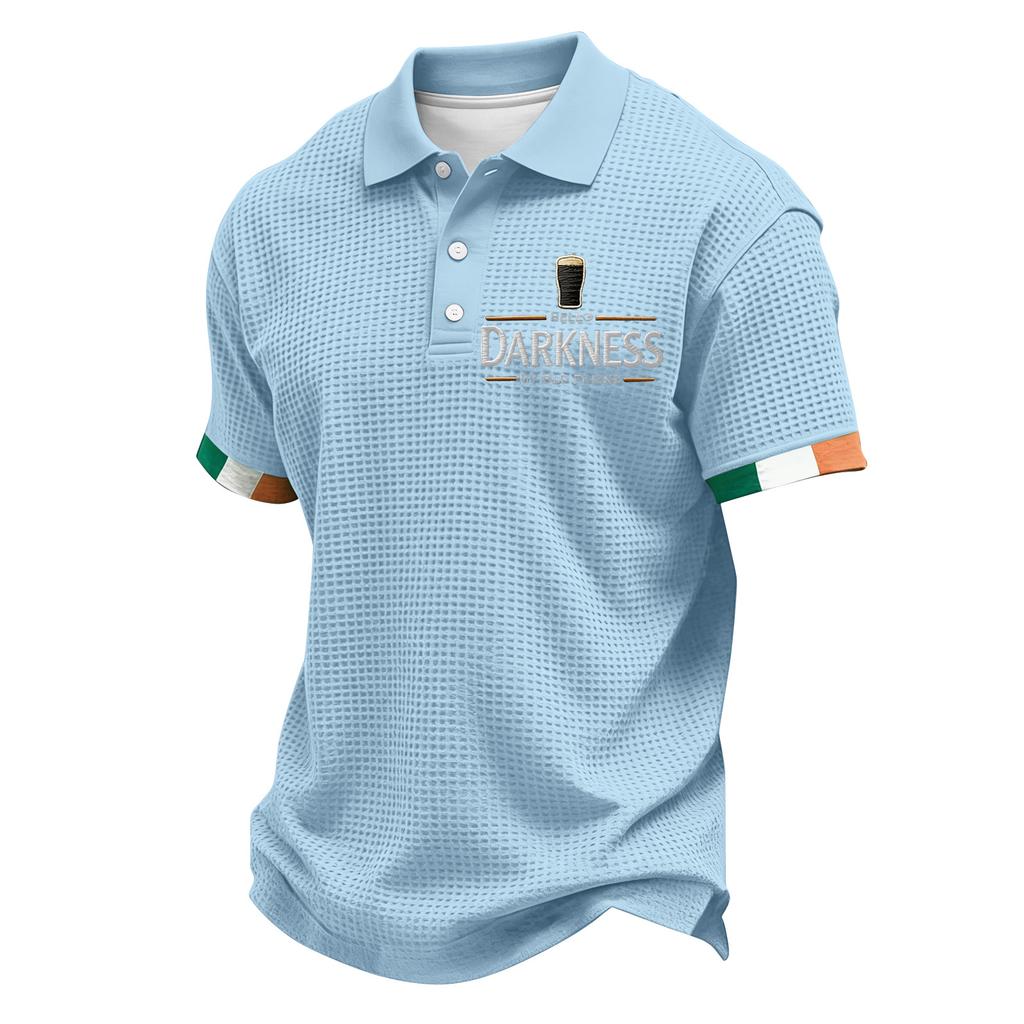 Herren Sommer Print Kurzarm Revers Hemd Herren Casual Fashion Hemd