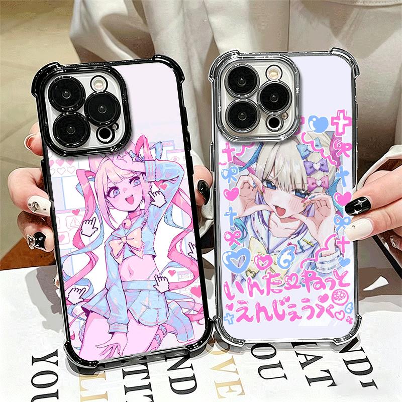 Needy Girl Streamer Overload Soft Phone Case For iPhone 15 16 17 Air 14 Pro Max 16E Plus 13 12 Mini Plating Anti-Fall Fundas