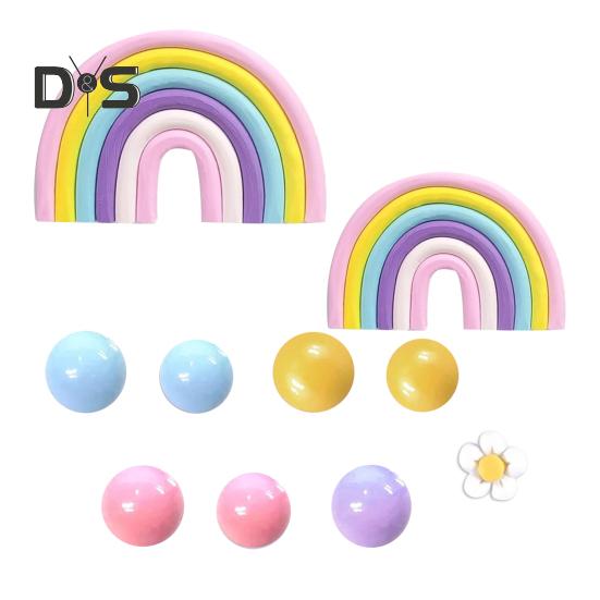 

35 шт. украшения для торта, пастельные украшения для торта с цветочными радужными шариками, классные украшения для вечеринок на день рождения, свадьбу, принадлежности для вечеринок Sets