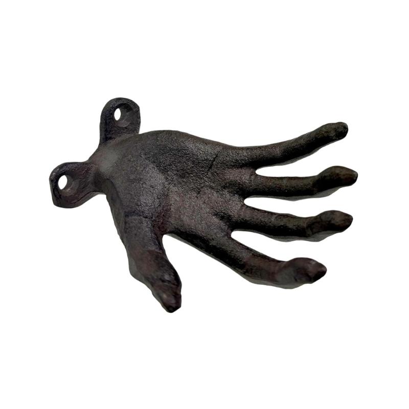 Gothic Witch Hand Sculpture Resin Wall Hook For Scary Decors With Antiqued Distressed Finish For Hanging Key Jewelry