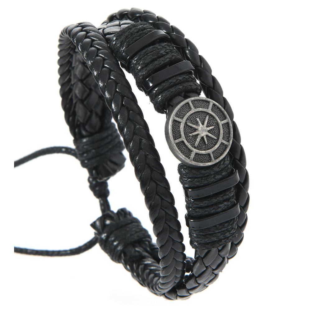 Vintage Braided Leather Bracelet For Men Ethnic Retro Accessory Gifts