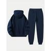Spring and Autumn Warm Men's Hoodie Set Sports and Leisure Two Piece Set Boston Printed Hoodie and Casual Pants Combination