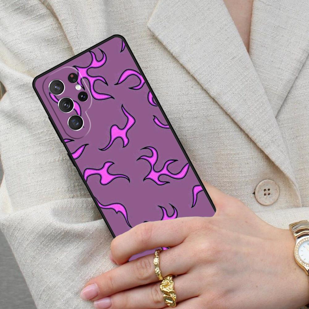 Fashion Design Flame Pattern Cell Phone Case for Samsung Galaxy S26 Ultra S25 S24 S23 S22 S21 S20 Note10 Cover