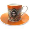Lili Petrol [M6362] - Box of 2 Coffee Cups 'Lili Petrol' Pink Orange (Jude) - 5x6 Cm