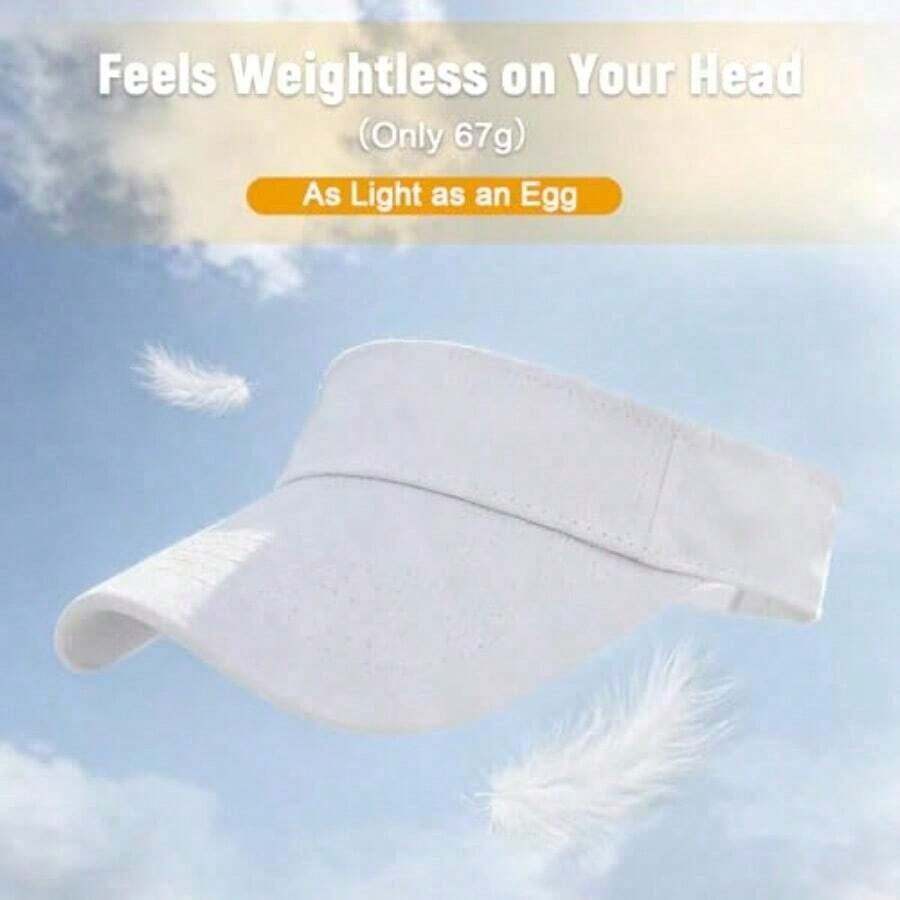 Structured Brim Quick-Dry Sun Visor Hat Lightweight Sports Visor For Running Tennis Golf Beach