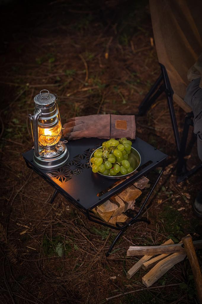 CAMPING MOON Firewood Stand, Firewood Rack T-285 Dedicated Top Plate, Black, Black Gear, Asa-Sierra T-A