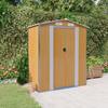 Vidaxl Garden Shed, Light Brown, 192X108X223 Cm, Galvanized Steel