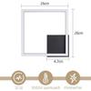Plafonnier LED - NETTLIFE - Carré 26 cm - 12W - 3000K (Blanc chaud) - Noir métal design moderne